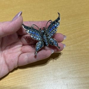 Gemmed Butterfly Claw Clip